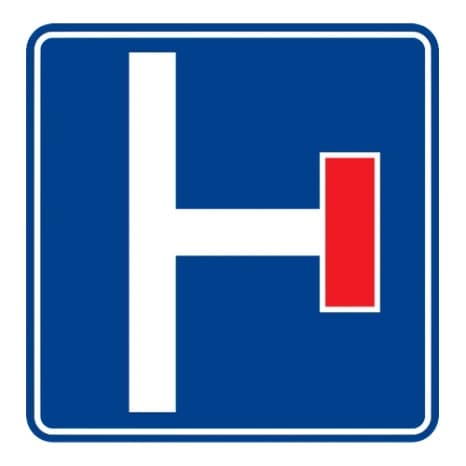 Girişi olmayan yol kavşağı 2 — Bilgi İşaretleri