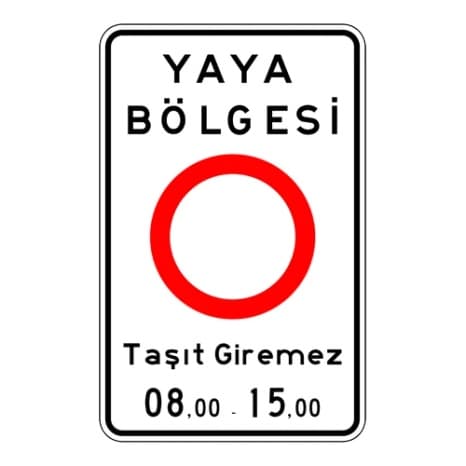 Yaya Bölgesi — Bilgi İşaretleri