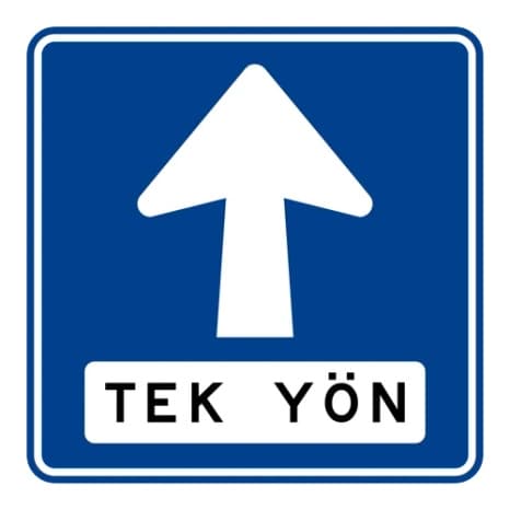 İleri Tek Yön — Bilgi İşaretleri