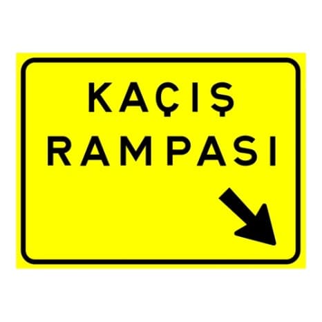 Kaçış Rampası (Sağ) — Bilgi İşaretleri