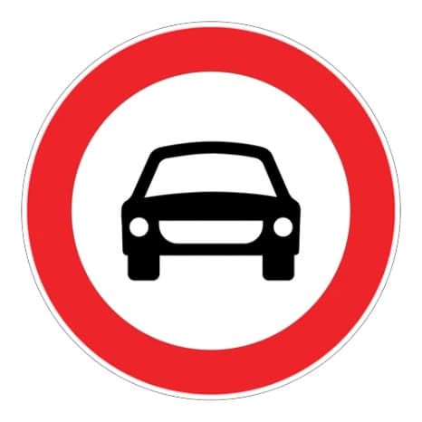 Motosiklet Hariç Motorlu Taşıt Trafiğine Kapalı Yol — Trafik Tanzim İşaretleri